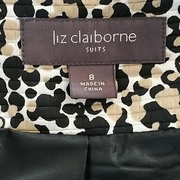 Liz Claiborne printed Blazer Jacket Sz 8 - Picture 8 of 10